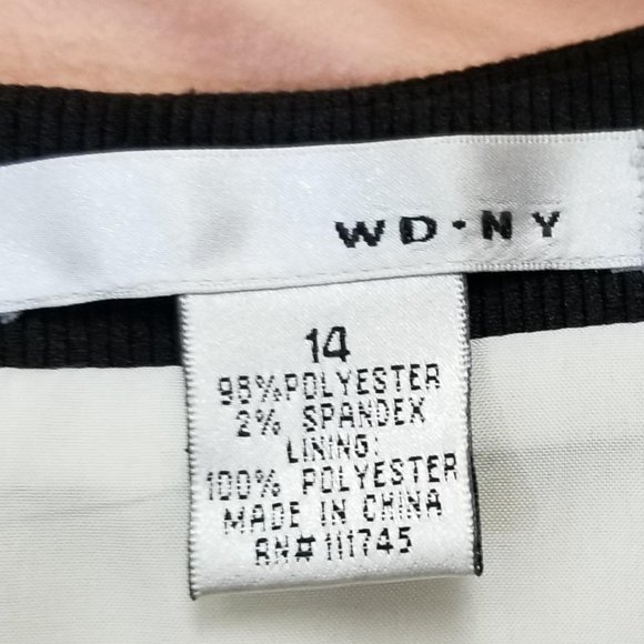 NWOT WD NY Ivory & Black Sleeveless Tailored Top - Picture 5 of 5